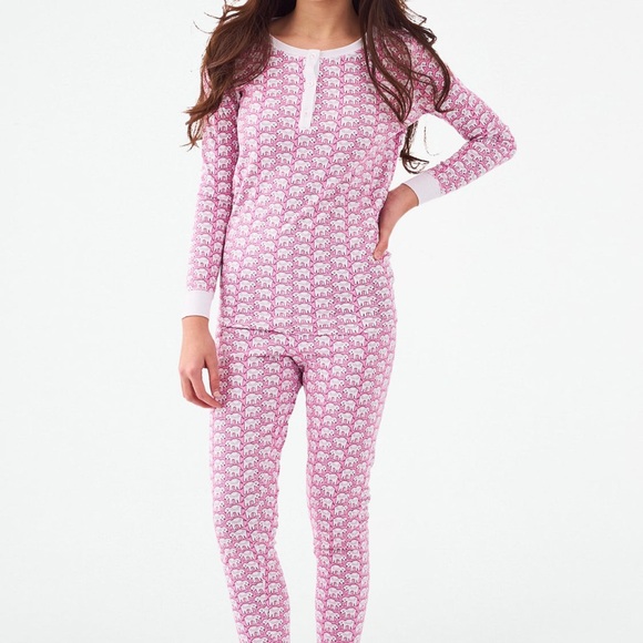 Roller Rabbit Other - Roller Rabbit Hathi - Pink Elephant Print Kids Pajamas